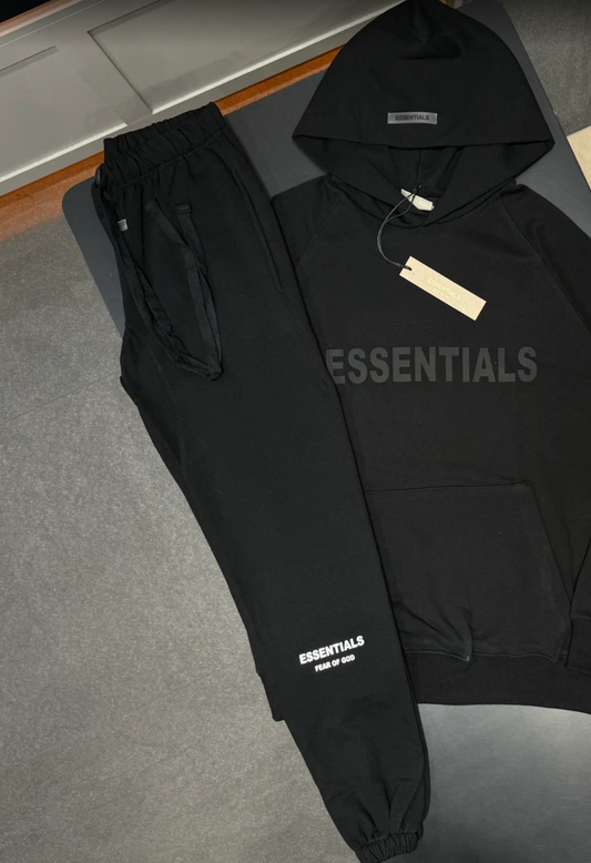 black essentials tracksuit